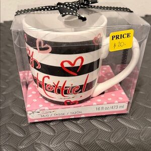 Striped Heart Mug by Unknown Brand